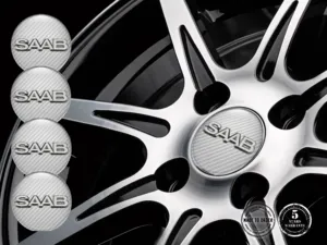 Saab Adesivi su Ruote Loghi Cupola Resina Emblemi